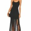 Best Pirce 🎉 Alice + Olivia Steph Scoop Neck Fringe 👗 Dress in Black for 👩 women ⌛