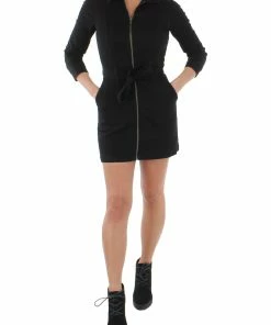 Best Sale 👏 Alice + Olivia 👩 Womens Denim Pointed Collar Mini 👗 Dress 👍