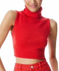 Buy 🎁 alice + olivia Darcey Turtleneck Wool-Blend Sweater Tank for 👩 women 😍