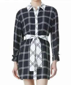 New 🤩 Alice + Olivia Westly Bow Sleeve 👗 Dress in Black for 👩 women ✨