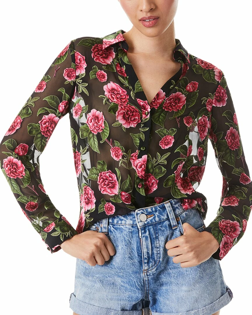 Best Pirce π alice + olivia Eloise Button-Down Silk-Blend Blouse for π© women π 3 Best Pirce π alice + olivia Eloise Button-Down Silk-Blend Blouse for π© women π