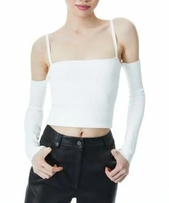 Top 10 🔔 alice + olivia Evia Fitted Square Neck Top for 👩 women 🛒