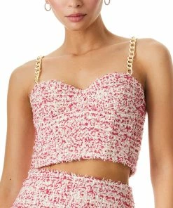 Best Pirce 🔥 alice + olivia Cristi Chain Strap Buster Tank for 👩 women 🥰