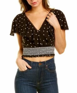 Alice + Olivia Sales 15 Hot Sale ๐ alice + olivia Reese Ruffle Crop Top for ๐ฉ women ๐