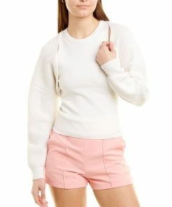Outlet 🎉 alice + olivia Marco Shrug Wool-Blend Sweater for 👩 women 🎁