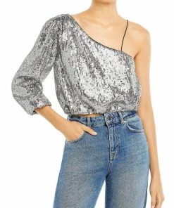 New 🎉 Alice + Olivia Lucinda 👩 Womens Sequined Short Cropped 😍