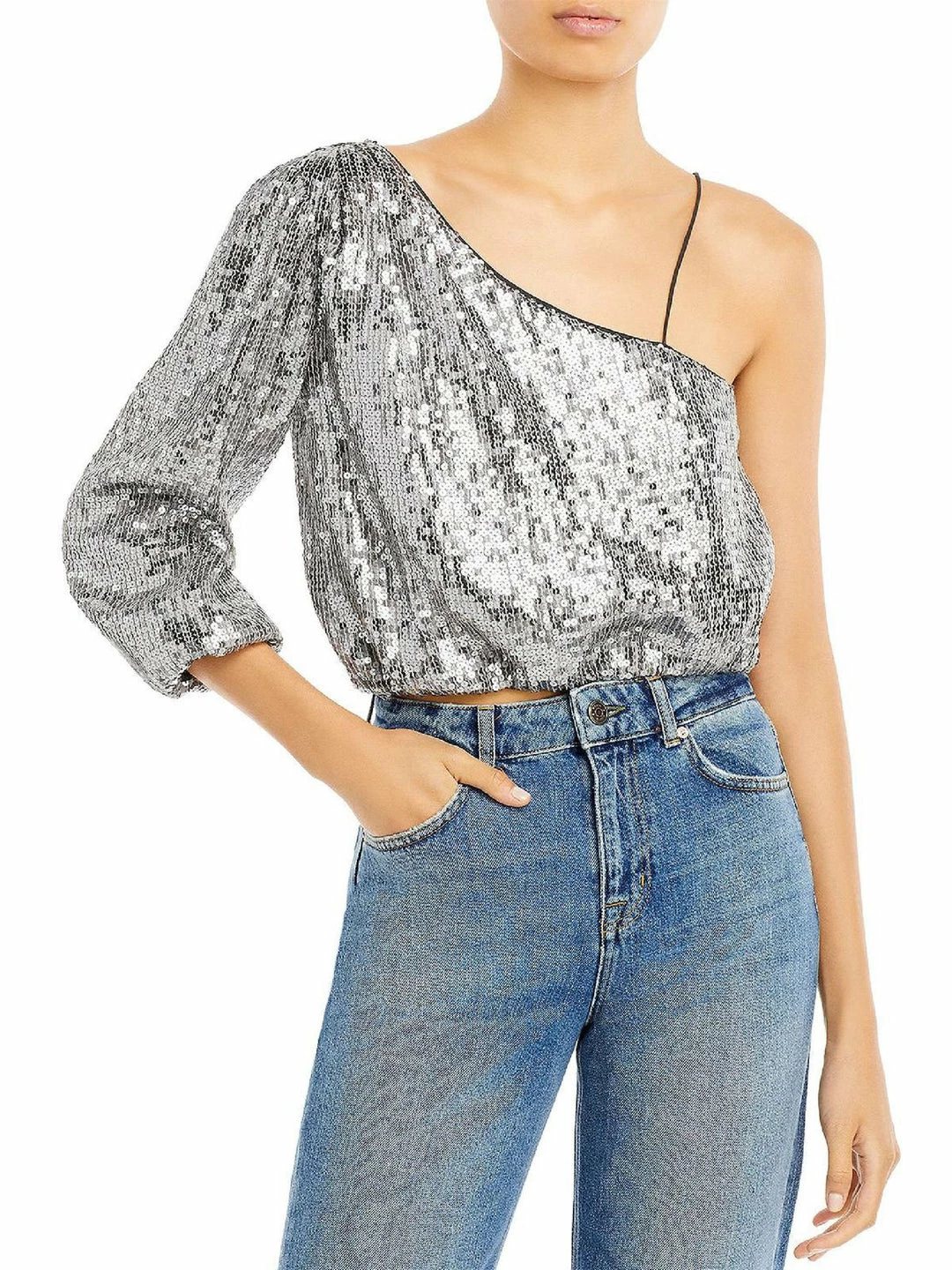 New ๐ Alice + Olivia Lucinda ๐ฉ Womens Sequined Short Cropped ๐ 3 New ๐ Alice + Olivia Lucinda ๐ฉ Womens Sequined Short Cropped ๐