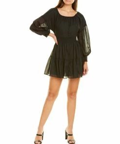 Budget 🎁 alice + olivia Kiara Silk-Blend Mini 👗 Dress for 👩 women ❤️