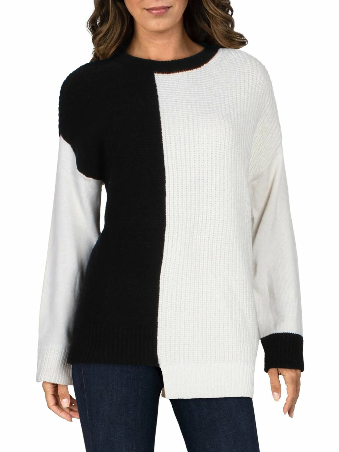 Cheapest ๐ Alice + Olivia Sparrow ๐ฉ Womens Wool Blend Colorblock Pullover Sweater ๐ 3 Cheapest ๐ Alice + Olivia Sparrow ๐ฉ Womens Wool Blend Colorblock Pullover Sweater ๐
