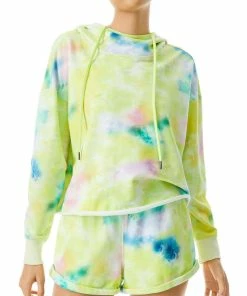 Coupon 😀 Alice + Olivia 👩 Womens Funnel Neck Cropped Hoodie ❤️