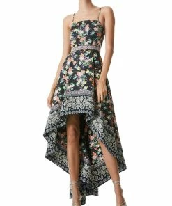 Alice + Olivia Sales 31 Top 10 โ๏ธ Alice + Olivia Florence ๐ฉ Womens Sleeveless Hi-Low Fit & Flare ๐ Dress ๐