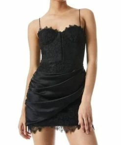 Outlet ✨ Alice + Olivia Rose Bustier Mini 👗 Dress in Black for 👩 women 🤩