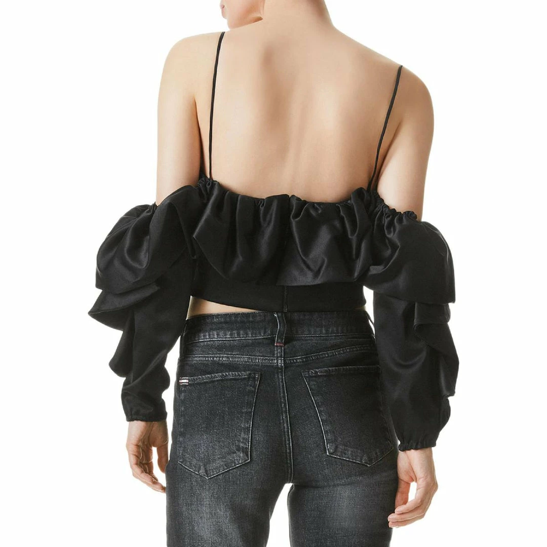 Promo ๐งจ Alice + Olivia ๐ฉ Womens Crop Top Flounce Blouse ๐ 4 Promo ๐งจ Alice + Olivia ๐ฉ Womens Crop Top Flounce Blouse ๐ - Image 2