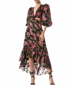 Outlet 👏 alice + olivia Katia Twist Front Maxi 👗 Dress for 👩 women 😉