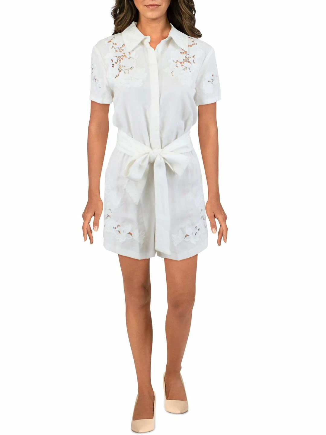 Best Pirce โ Alice + Olivia Lanna ๐ฉ Womens Button Front Collared Romper โค๏ธ 3 Best Pirce โ Alice + Olivia Lanna ๐ฉ Womens Button Front Collared Romper โค๏ธ
