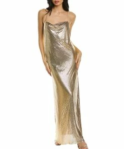 Cheapest 🎁 alice + olivia Harmony Silk-Trim Chainmail Slip 👗 Dress for 👩 women 😀