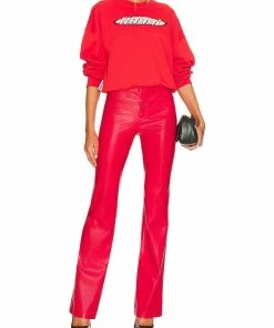 Outlet ๐ Alice + Olivia Olivia Vegan Leather Pant in Perfect Ruby for ๐ฉ women ๐
