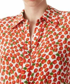Best Sale 😉 Alice + Olivia Placket Top in Strawberry for 👩 women 👏 -Alice + Olivia Sales e29a0880782a427ab0ca7bfd8203abcb 91a08bd3 f66b 4e1b a2a3 f3b65582fd1f 1080x