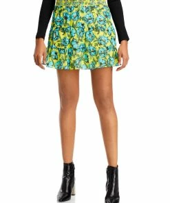 Coupon 👏 Alice + Olivia Aisha 👩 Womens Tiered Floral Mini 👗 Skirt 🎉