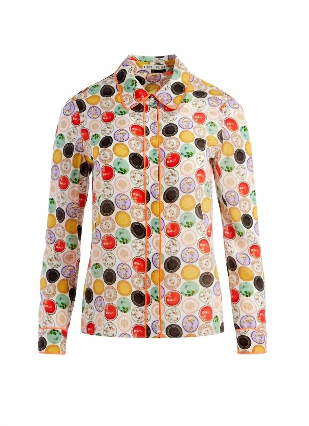 Outlet ๐ Alice + Olivia Willa Placket Top With Piping in Dinner Party for ๐ฉ women โค๏ธ 4 Outlet ๐ Alice + Olivia Willa Placket Top With Piping in Dinner Party for ๐ฉ women โค๏ธ - Image 2