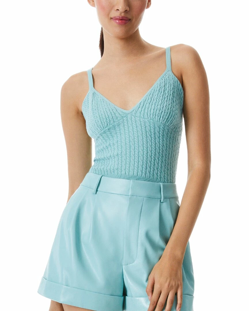 Promo 🔥 alice + olivia Kenna Cable Cropped Sweater Tank for 👩 women 🌟 3 Promo 🔥 alice + olivia Kenna Cable Cropped Sweater Tank for 👩 women 🌟