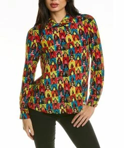 Outlet 🌟 alice + olivia Willa Silk Top for 👩 women 🎁